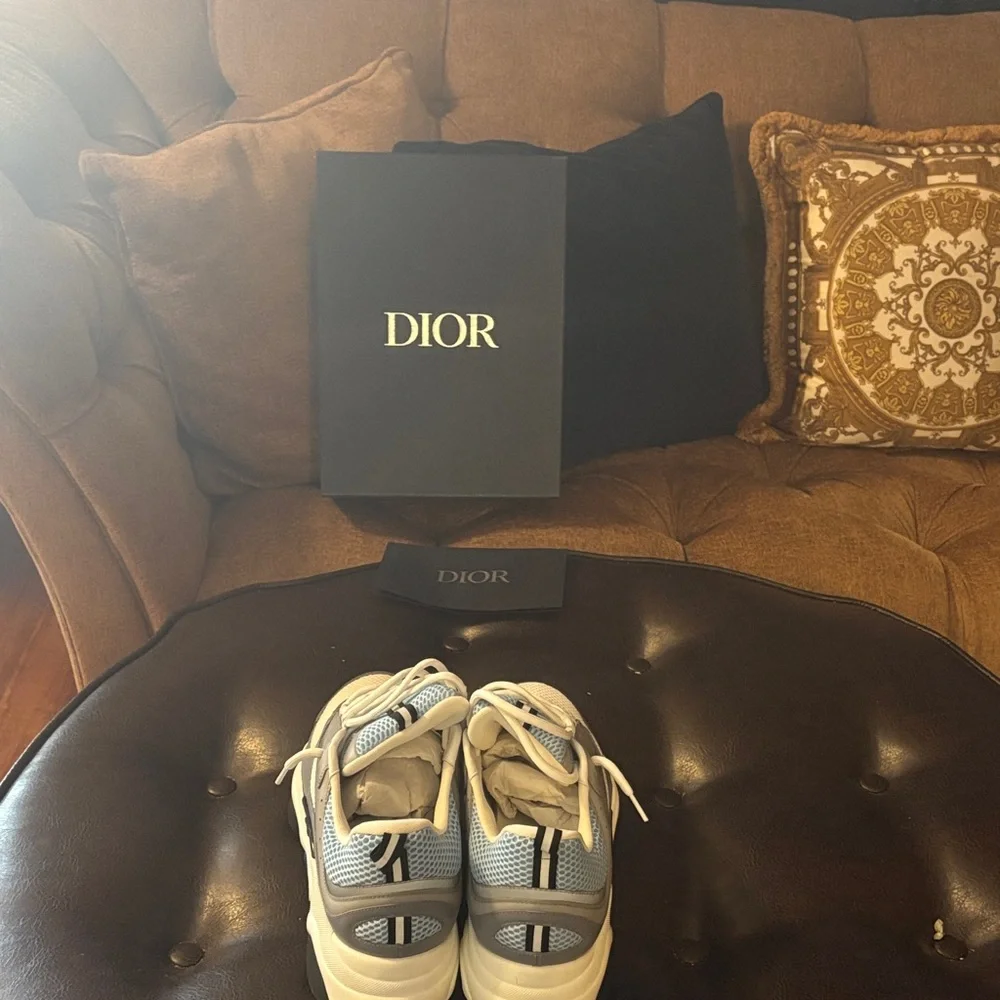 Dior Light Blue and White Sneakers Size  47 ALL OFFERS ACCEPTED US SIZE 14 - Picture 2 of 16